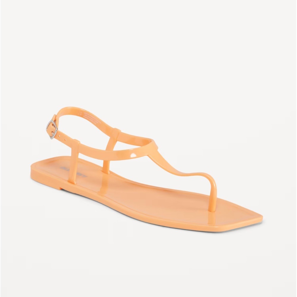 Old Navy Opaque Jelly T-Strap‎ Sandals Sunfish Women's Size 10 NEW